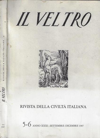 Il Veltro n. 5-6 Anno 1987 - copertina