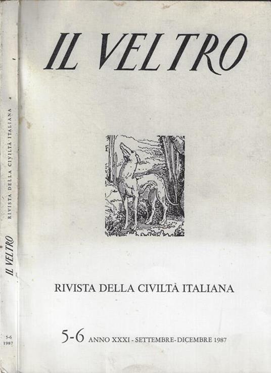 Il Veltro n. 5-6 Anno 1987 - copertina