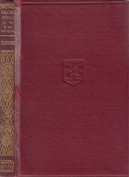 Sacrifizio e Il Re e la Regina - Rabindranath Tagore - copertina