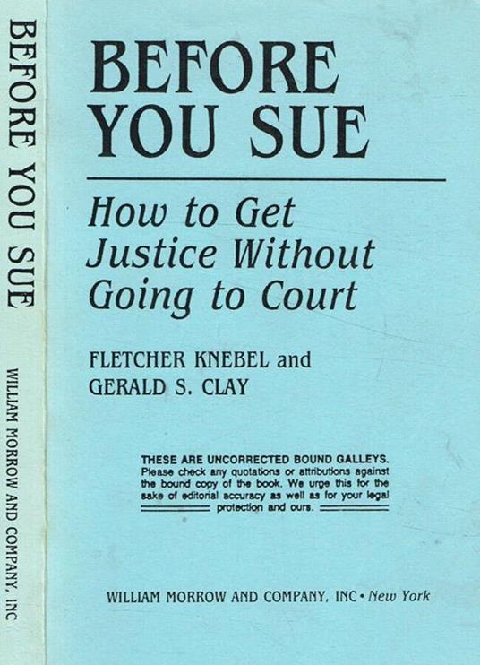 Before you sue - copertina