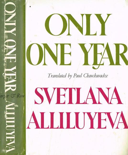 Only one year - Svetlana Alliluieva - copertina