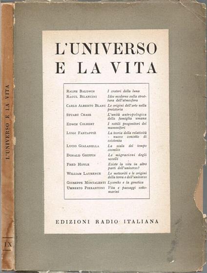 L' universo e la vita - copertina