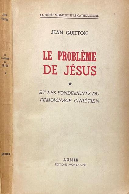 Le problème de Jésus - Jean Guitton - copertina
