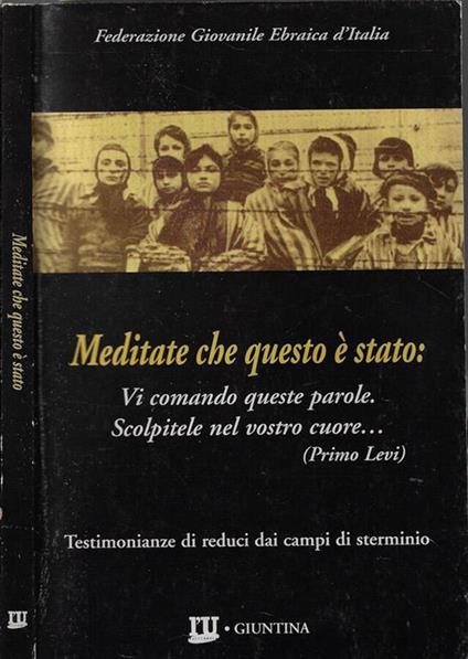 Meditate che questo è stato: vi comando queste parole. Scolpitele nel vostro cuore… - copertina