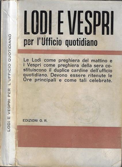 Lodi e vespri - copertina