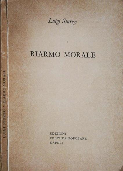 Riarmo Morale - Luigi Sturzo - copertina