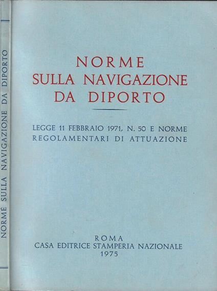 Norme sulla navigazione da diporto - copertina