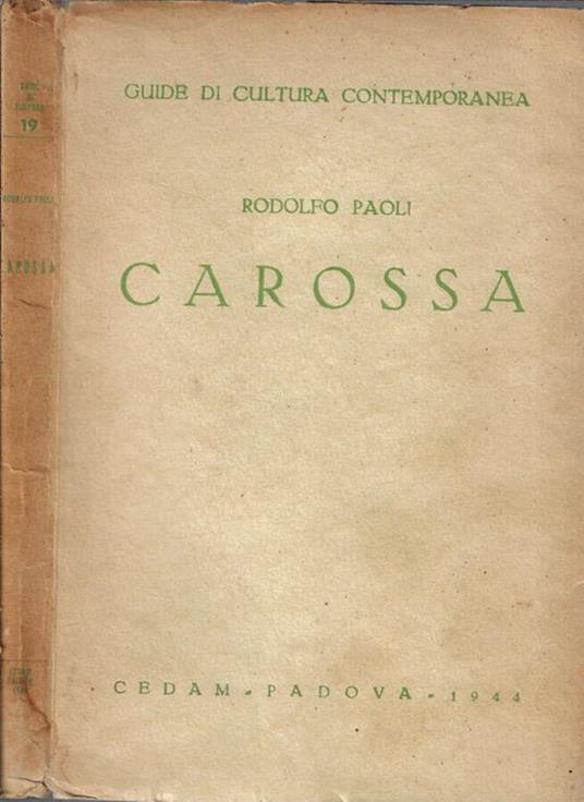 Carossa - Rodolfo Paoli - copertina