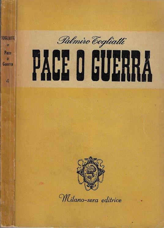 Pace o guerra - Palmiro Togliatti - copertina