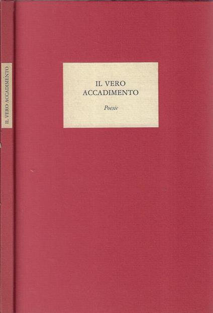 Il vero accadimento - copertina