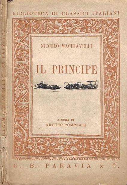Il Principe - Niccolò Machiavelli - copertina