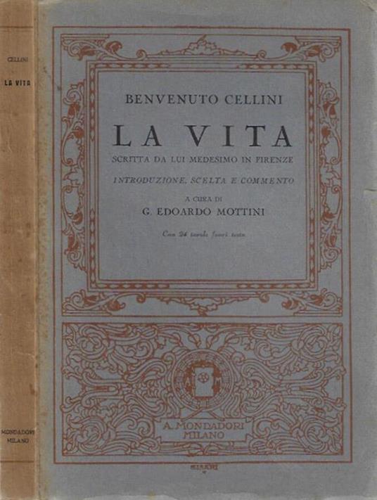 La Vita - Benvenuto Cellini - copertina