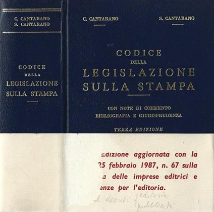 Codice della Legislazione sulla stampa - copertina
