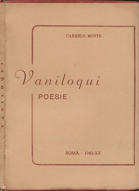 Vaniloqui - Carmelo Conte - copertina