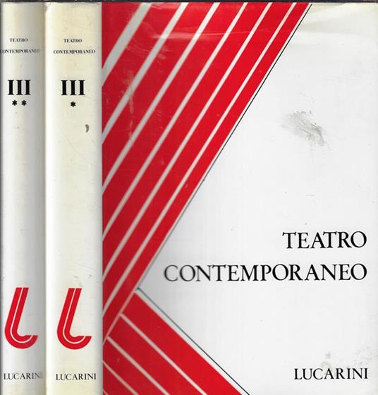 Teatro Contemporaneo vol. III, I-II - copertina