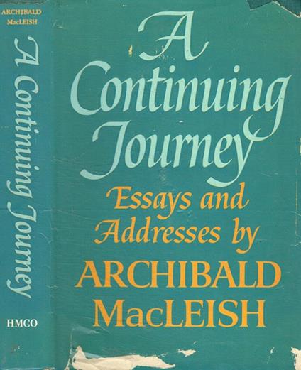 A continuing journey - Achibald MacLeish - copertina