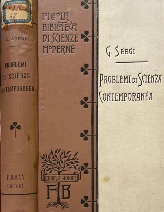 Problemi di Scienza Contemporanea - G. Sergi - copertina