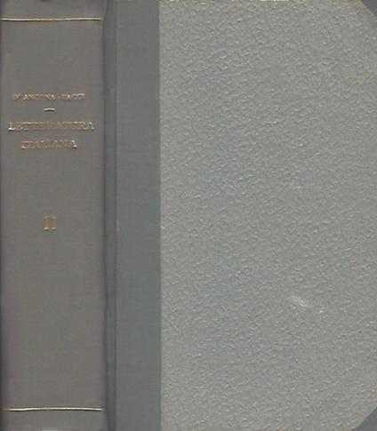 Manuale della Letteratura Italiana - Vol. II - copertina