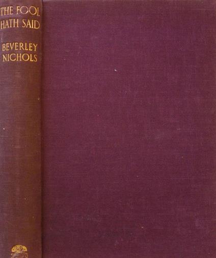 The fool hath said - Beverley Nichols - copertina