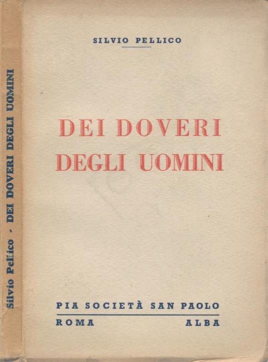 Dei doveri del'uomo - Silvio Pellico - copertina