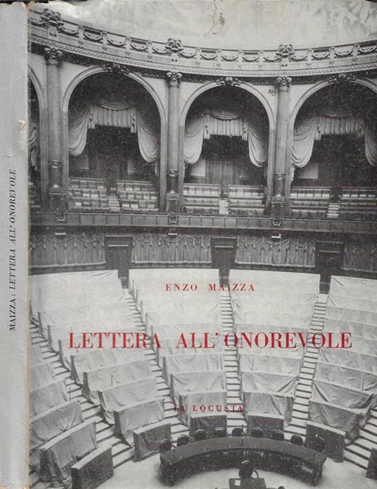 Lettera all'onorevole - Enzo Maizza - copertina