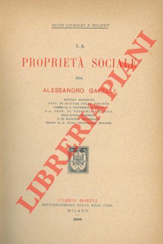 La proprietà sociale - Alessandro Garelli - copertina