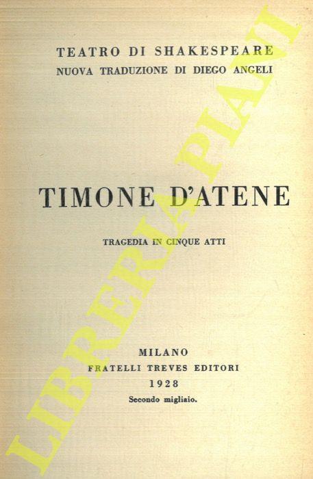 Timone d'Atene. Tragedia in cinque atti - copertina