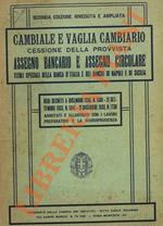 Cambiale e Vaglia cambiario, Cessione della provvista, Assegno bancario e Assegno circolare, Titoli speciali della Banca d’Italia e dei Banchi di Napoli e di Sicilia