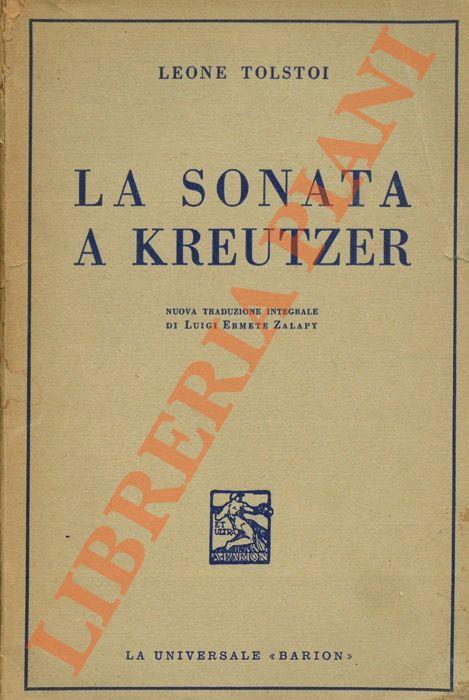 La sonata a Kreutzer, trad. di L.E.Zalapy - copertina