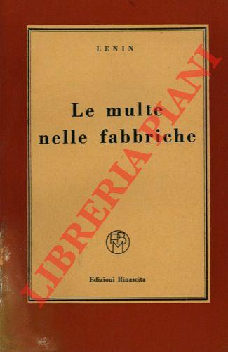 Le multe nelle fabbriche - Lenin - copertina