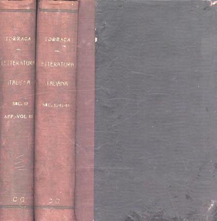 Manuale della letteratura italiana Vol I - Appendice al vol. III - Francesco Torraca - copertina