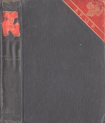 Le satire - Q. Flacco Orazio - copertina
