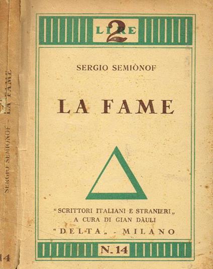 La fame - Sergio Semionof - copertina