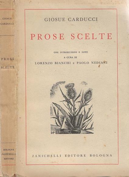 Prose scelte - Giosuè Carducci - copertina