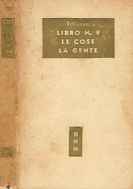 Libro n. 9. Le cose, la gente - Trilussa - copertina