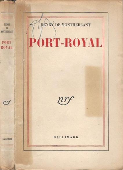 Port-Royal - Henry de Montherlant - copertina
