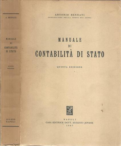 Manuale di contabilità di Stato - Antonio Bennati - copertina