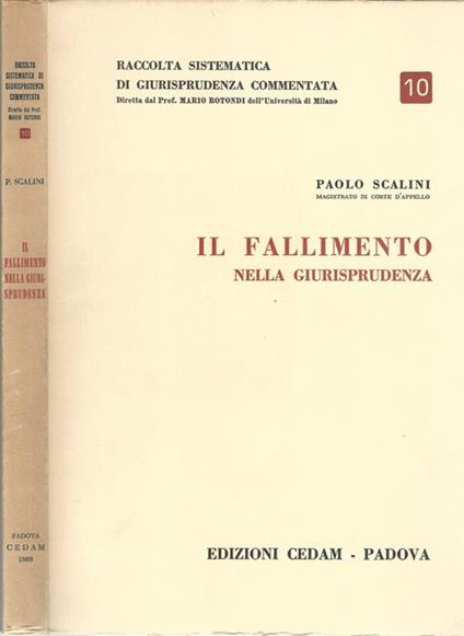 Il fallimento nella giurisprudenza - Paolo Scalini - copertina