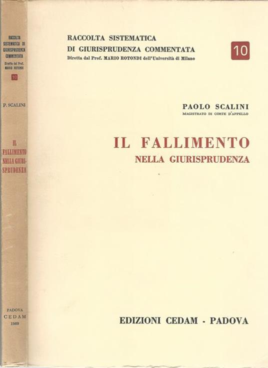 Il fallimento nella giurisprudenza - Paolo Scalini - copertina
