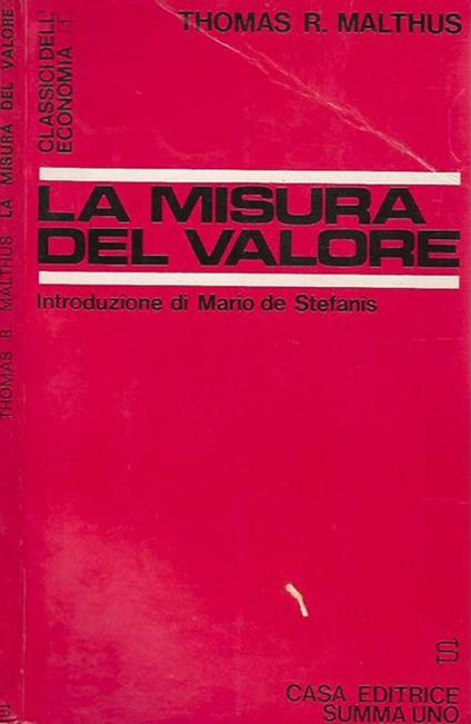 La misura del valore - Thomas R. Malthus - copertina