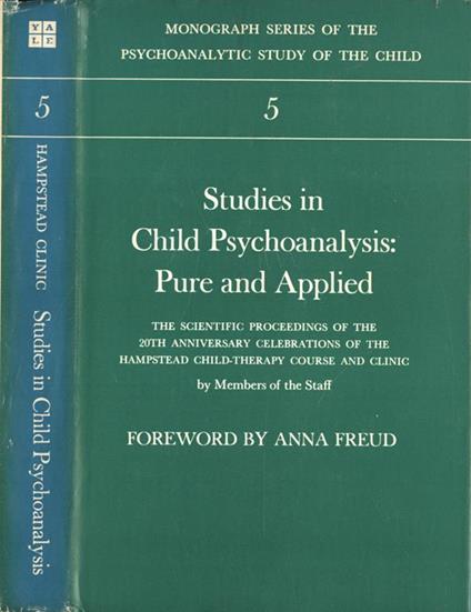 Studies in child psychoanalysis: pure and applied - copertina