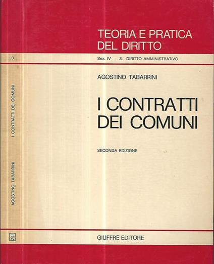 I contratti dei comuni - Agostino Tabarrini - copertina