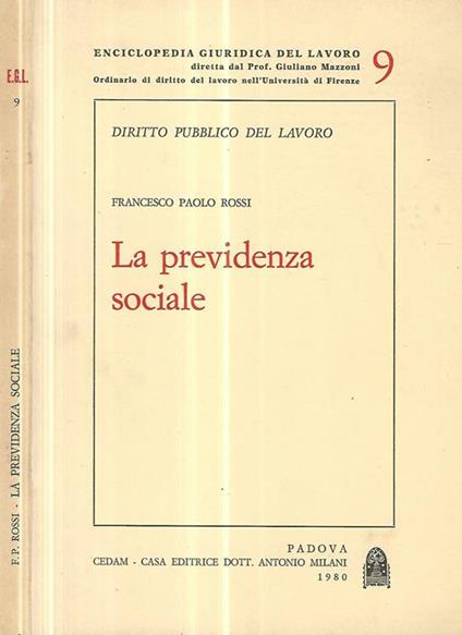 La previdenza sociale - copertina