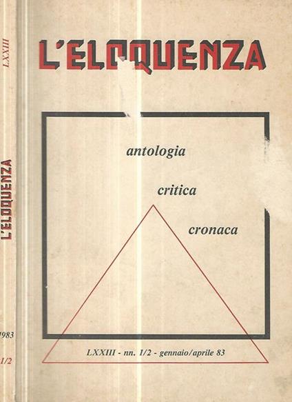 L' eloquenza nn. 1/2 1983 - copertina