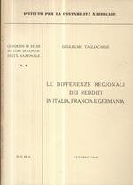 Le differenze regionali dei redditi in Italia, Francia e Germania