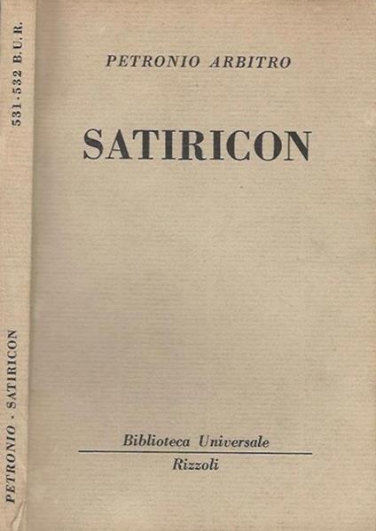 Satiricon - Arbitro Petronio - copertina