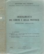 Ordinamento dei Comuni e delle Provincie (disposizioni legislative)