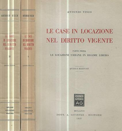Le case in locazione nel diritto vigente - Antonio Visco - copertina