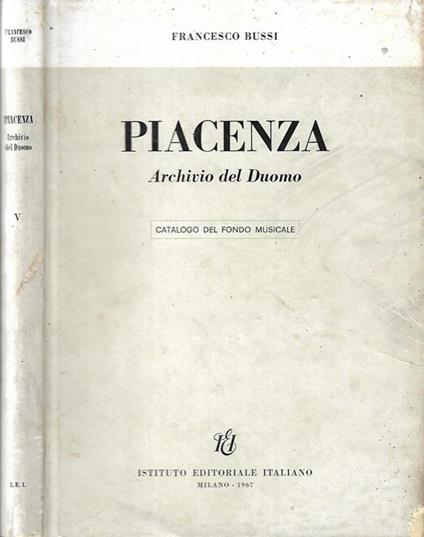 Piacenza. Archivio del Duomo – Catalogo del fondo musicale - Francesco Bussi - copertina