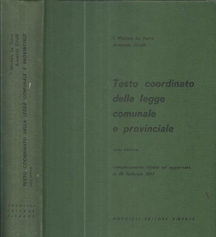 Testo coordinato della legge comunale e provinciale - Michele La Torre - copertina